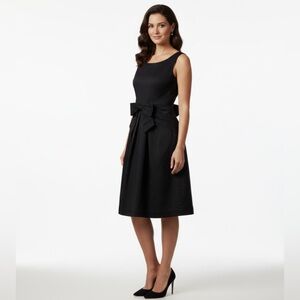 Kate Spade New York Jillian Black Bow Front Dress Cotton Blend Women’s Size 6
